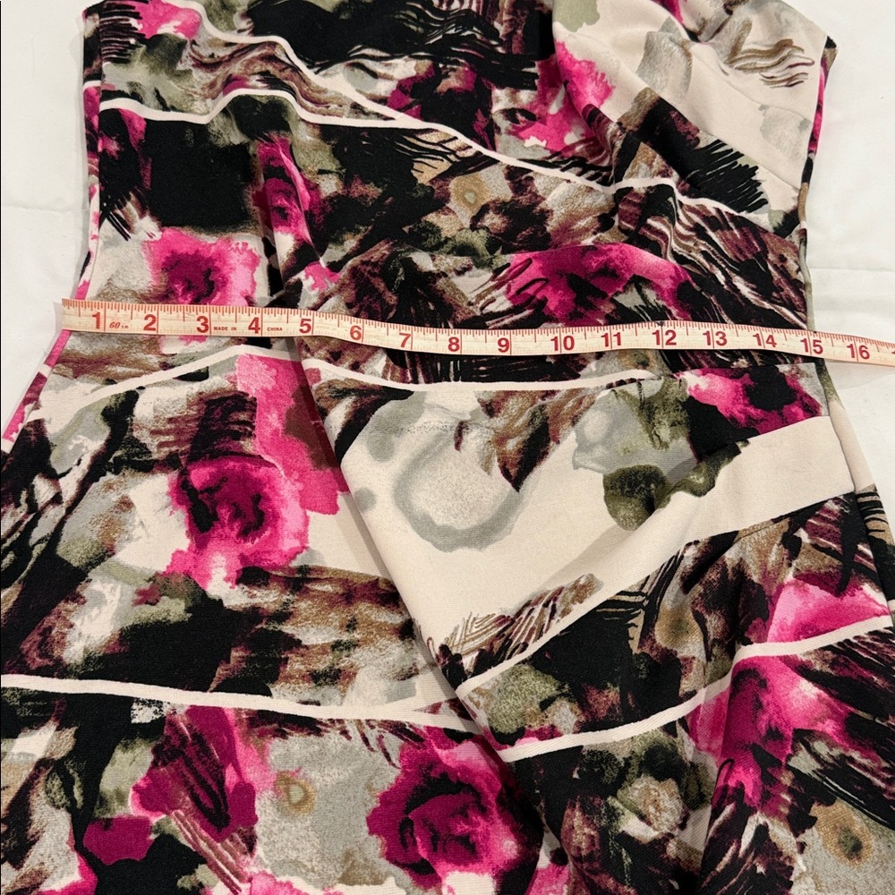 Ivanka Trump Floral Mini Dress - Pink, Black, and Cream - Picture 5 of 6
